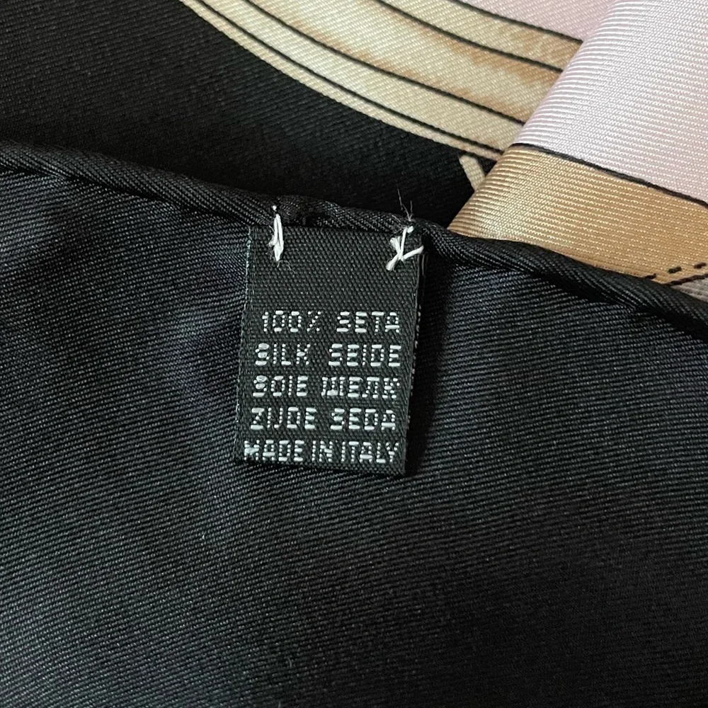 Elegant Italian Fashion Print Silk Scarf - Picture 6 of 6